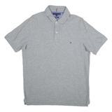 TOMMY HILFIGER Slim Fit Mens Polo Shirt Grey XL