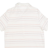TOMMY HILFIGER Mens Polo Shirt White Striped L