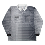 ADIDAS Mens Polo Shirt White Gingham Long Sleeve XL