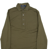 POLO RALPH LAUREN Slim Fit Pima Stretch Mesh Mens Polo Shirt Green Long Sleeve S