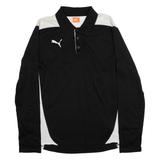 PUMA Mens Polo Shirt Black Long Sleeve L