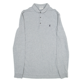 ALL SAINTS Mens Polo Shirt Grey Long Sleeve M