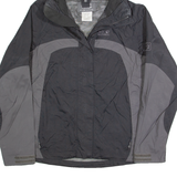 JACK WOLFSKIN Womens Rain Jacket Grey Hooded UK 8