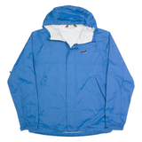 HELLY HANSEN Mens Rain Jacket Blue Hooded M
