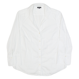 JAEGER Womens Plain Shirt White Long Sleeve M