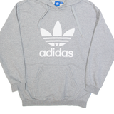 ADIDAS Womens Grey Hoodie UK 8