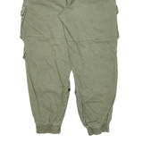 FB SISTER Cargo Womens Trousers Green Relaxed Tapered W26 L25