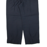 CLAUDE BONUCCI Pleated Mens Trousers Blue Loose Straight W36 L27