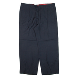 CLAUDE BONUCCI Pleated Mens Trousers Blue Loose Straight W36 L27