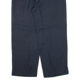 CLAUDE BONUCCI Pleated Mens Trousers Blue Loose Straight W36 L27