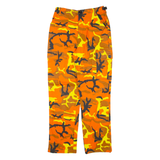 LA SHADY Cargo Camo Womens Trousers Orange Regular Straight W26 L27