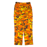 LA SHADY Cargo Camo Womens Trousers Orange Regular Straight W26 L27
