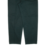 CLASSIC MAN Pleated Mens Trousers Green Relaxed Tapered W37 L30