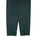 CLASSIC MAN Pleated Mens Trousers Green Relaxed Tapered W37 L30
