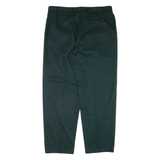 CLASSIC MAN Pleated Mens Trousers Green Relaxed Tapered W37 L30