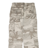 AUTHENTIC STYLE Cargo Camo Womens Trousers Green Loose Straight W32 L32