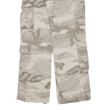 AUTHENTIC STYLE Cargo Camo Womens Trousers Green Loose Straight W32 L32