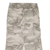 AUTHENTIC STYLE Cargo Camo Womens Trousers Green Regular Wide-Leg W37 L30