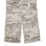 AUTHENTIC STYLE Cargo Camo Womens Trousers Green Regular Wide-Leg W37 L30