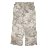 AUTHENTIC STYLE Cargo Camo Womens Trousers Green Regular Wide-Leg W37 L30