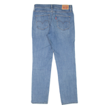 LEVI'S Slimming Womens Jeans Blue Slim Straight Stone Wash W28 L28
