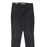 LEVI'S 721 High Rise BIG E Womens Jeans Black Slim Skinny W27 L30