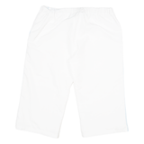 REEBOK 3/4 Length Womens Track Pants White Straight UK 18 W38 L20