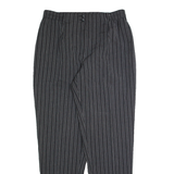 NIENHAUS & LOTZ Striped Womens Trousers Grey Regular Tapered 90s W32 L30