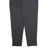 NIENHAUS & LOTZ Striped Womens Trousers Grey Regular Tapered 90s W32 L30