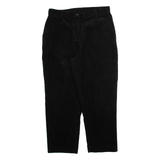 WOOLRICH Womens Corduroy Trousers Black Regular Tapered 90s W34 L26