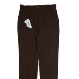 GREEN VILLAGE Womens Trousers Brown Regular Tapered 90s W32 L30