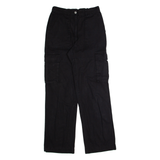 LA SHADY Cargo Womens Trousers Black Regular Straight W28 L30