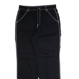 H&M DIVIDED Womens Trousers Black Regular Straight W30 L30