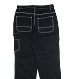 H&M DIVIDED Womens Trousers Black Regular Straight W30 L30