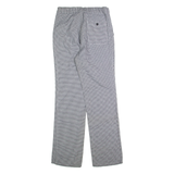 Houndstooth Womens Trousers Black Regular Straight W28 L33