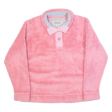 REGATTA Womens Fleece Pink Button Neck UK 12