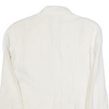 BENETTON Womens Blazer Jacket White Linen L