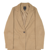 NEW LOOK Womens Overcoat Coat Beige Knit UK 8