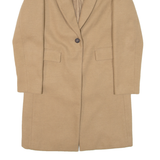 NEW LOOK Womens Overcoat Coat Beige Knit UK 8