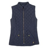 JOULES Insulated Womens Quilted Gilet Blue UK 8
