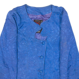 FAUST Womens Blazer Jacket Blue Knit S