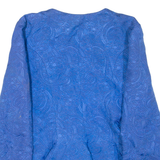 FAUST Womens Blazer Jacket Blue Knit S