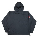 CHAMPION Lightweight Mens Anorak Jacket Black Hooded 2XL