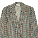 BERND BERGER Womens Blazer Jacket Green Knit Wool 90s Check M