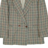 BERND BERGER Womens Blazer Jacket Green Knit Wool 90s Check M