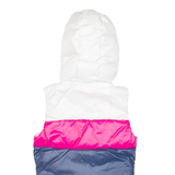 ADIDAS Insulated Womens Puffer Gilet Blue Hooded Colourblock XXS
