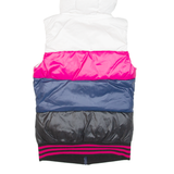 ADIDAS Insulated Womens Puffer Gilet Blue Hooded Colourblock XXS