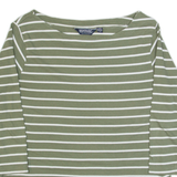 REGATTA Striped Womens T-Shirt Green UK 16