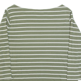 REGATTA Striped Womens T-Shirt Green UK 16