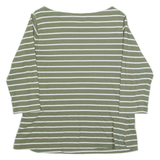 REGATTA Striped Womens T-Shirt Green UK 16